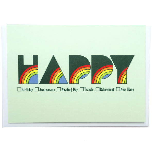 Five Letter Word Card - Happy