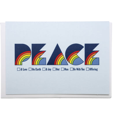 Five Letter Word Card - Peace